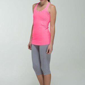 LuluLemon Cool Racerback Tank, Size 6, Neon Pink, Like New - RARE!